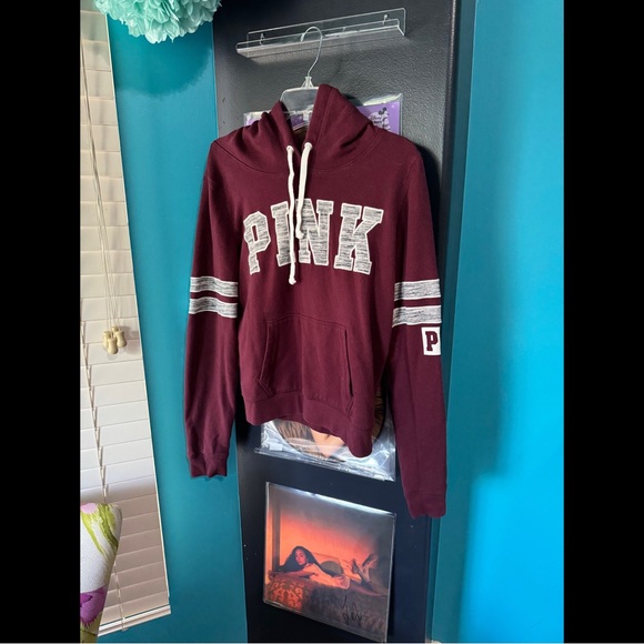PINK Victoria's Secret Maroon Hoodie - Picture 1 of 2